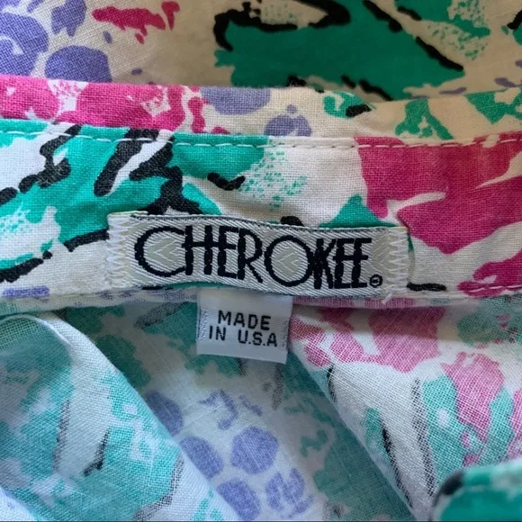 Vintage Multicolor Graphic Button Down Shirt 80s 90s SIze Medium - Picture 10 of 12